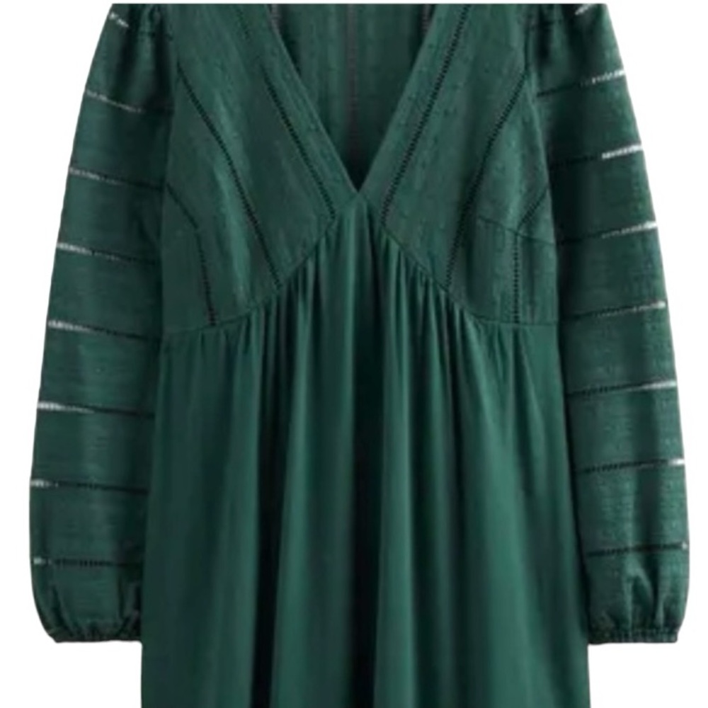 BODEN Coquette Woven Mix Midi Jersey Lagenlook Dress size 2R - Picture 6 of 14